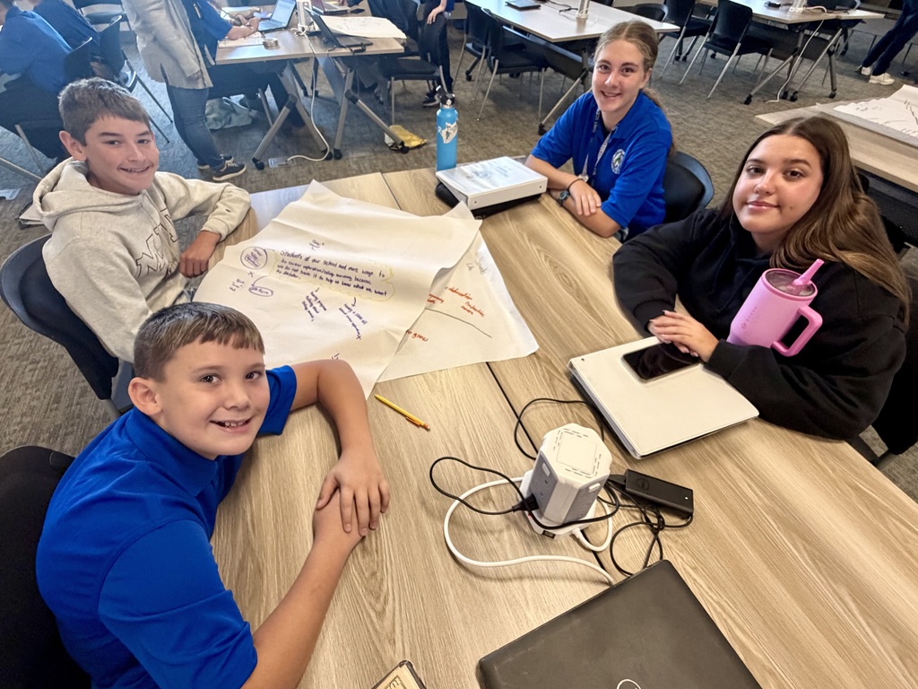 stem students working at conference