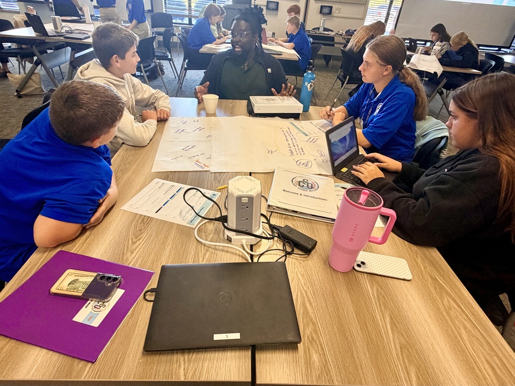 stem students working at conference