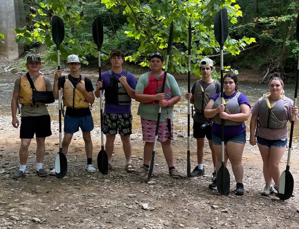 Our officer team going on a kayaking trip  