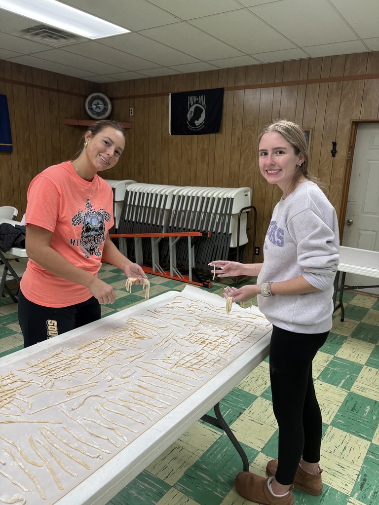 Laying the noodles out to dry