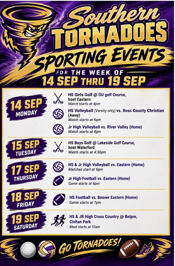Sporting Events for the week of 9/14