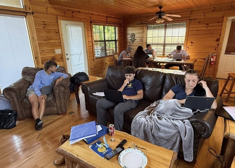 On our second day of Officer Retreat all the officers sat down and worked on our Program Of Activities.