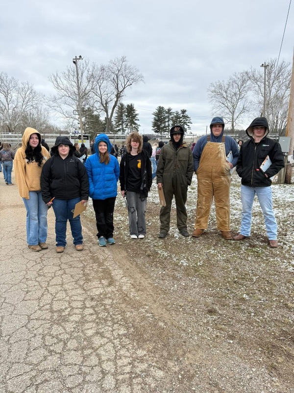 Gallia Co Invitational contest from left to right: Skyler Allen, MArcy Evans, Kenzie Sellers, Bethany Roberts, Austin Gaskill, Tyson Hupp, and Hunter Lackey. 