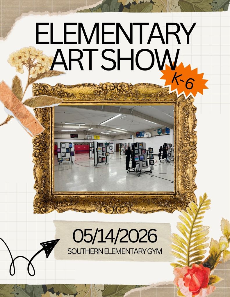 Elementary art show flier collage style