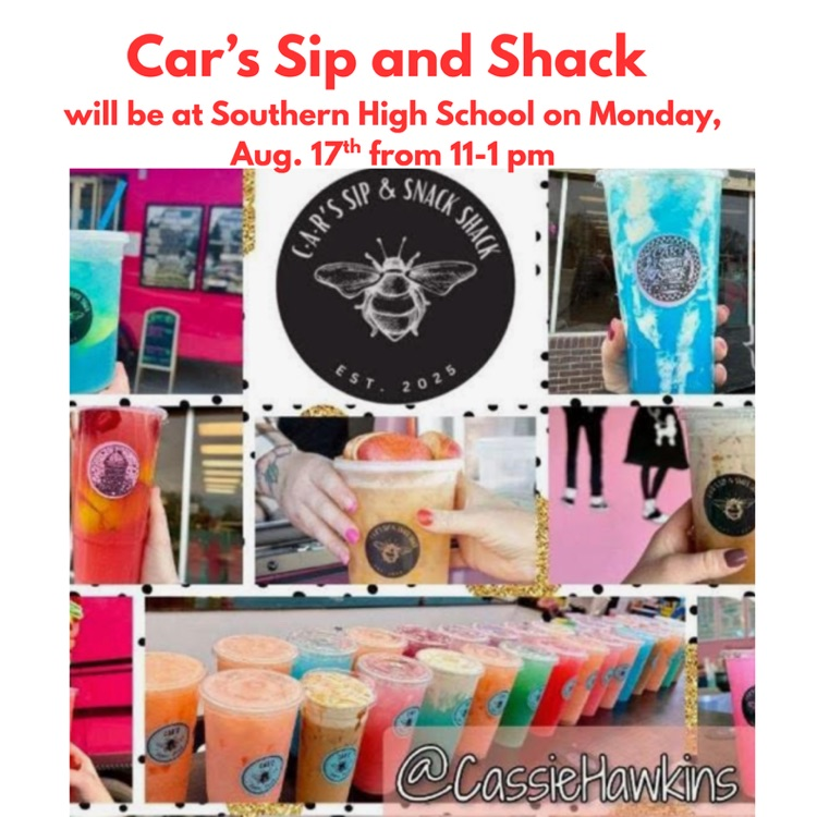 Drinks from Car's Sip and Shack
