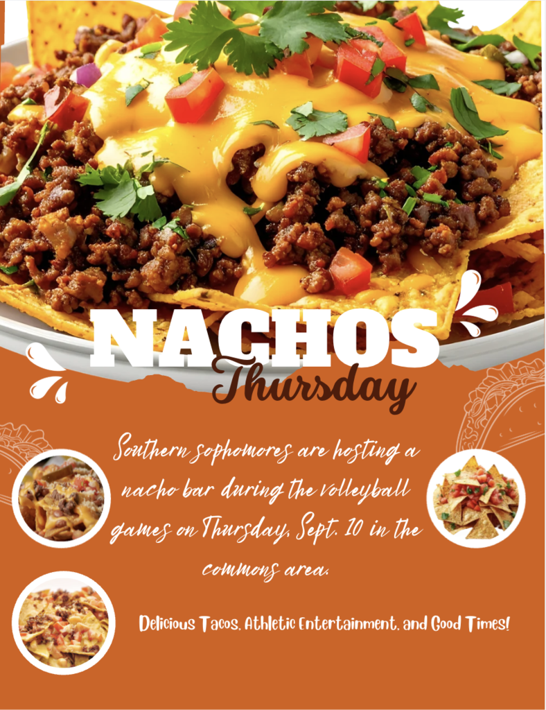 Sophomore class is selling nachos at the volleyball games for $6.
