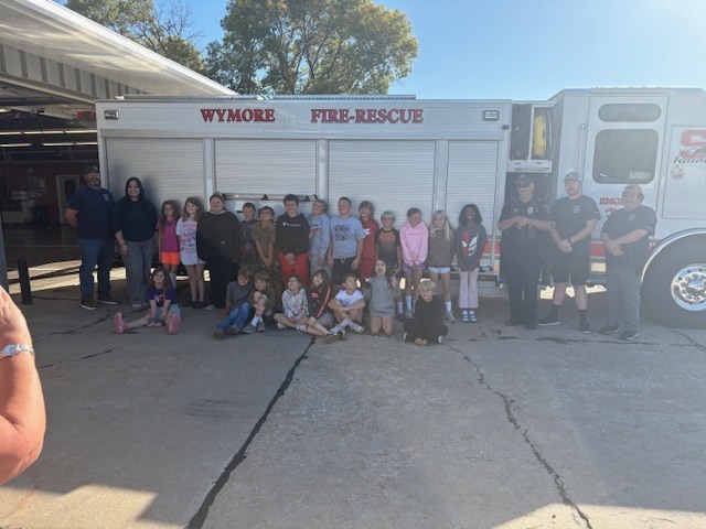students at the Wymore Fire Hall