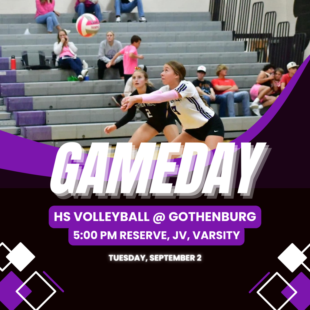 HS Volleyball @ Gothenburg (5:00 pm) (Reserve, JV, Varsity)