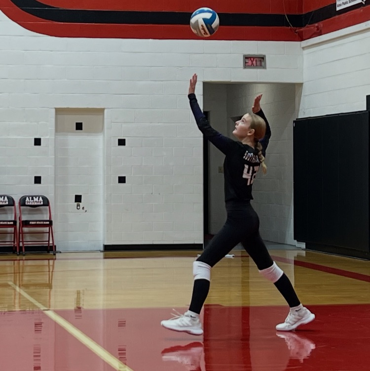 Josslyn on the serve 