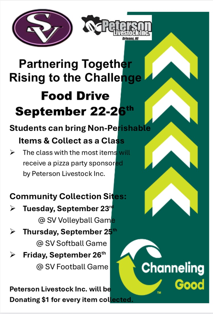 food drive @ SV next week