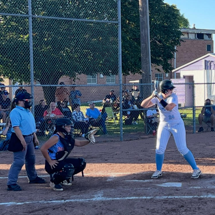 Anna readies to bat