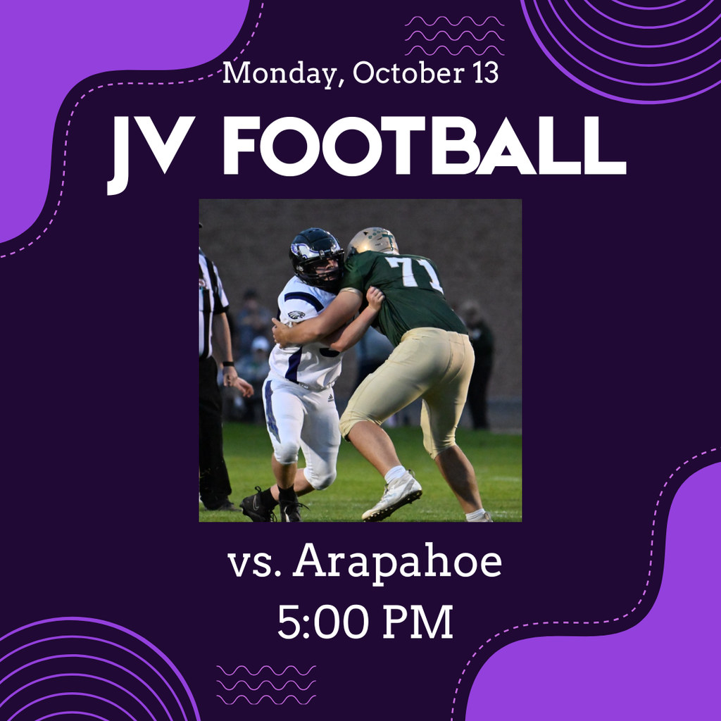 JV Football vs. Arapahoe (5:00 pm)