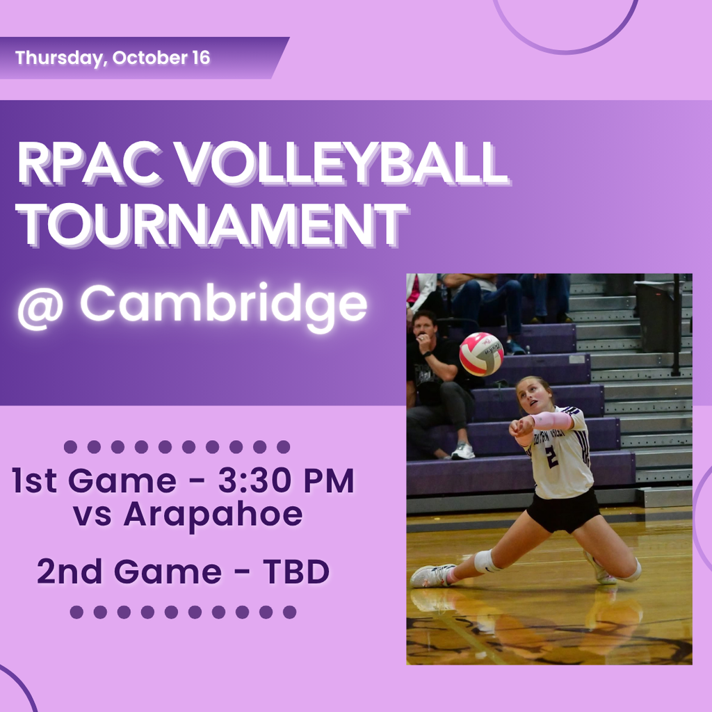 RPAC Volleyball Tournament @ Cambridge (SV vs Arapahoe) (3:30 pm)