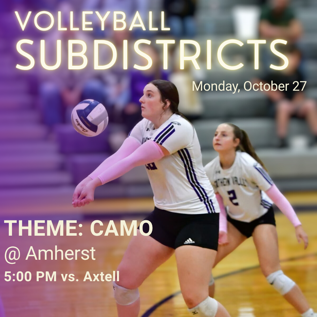 NSAA Volleyball Subdistricts @ Amherst (SV vs Axtell) (5:00 pm)