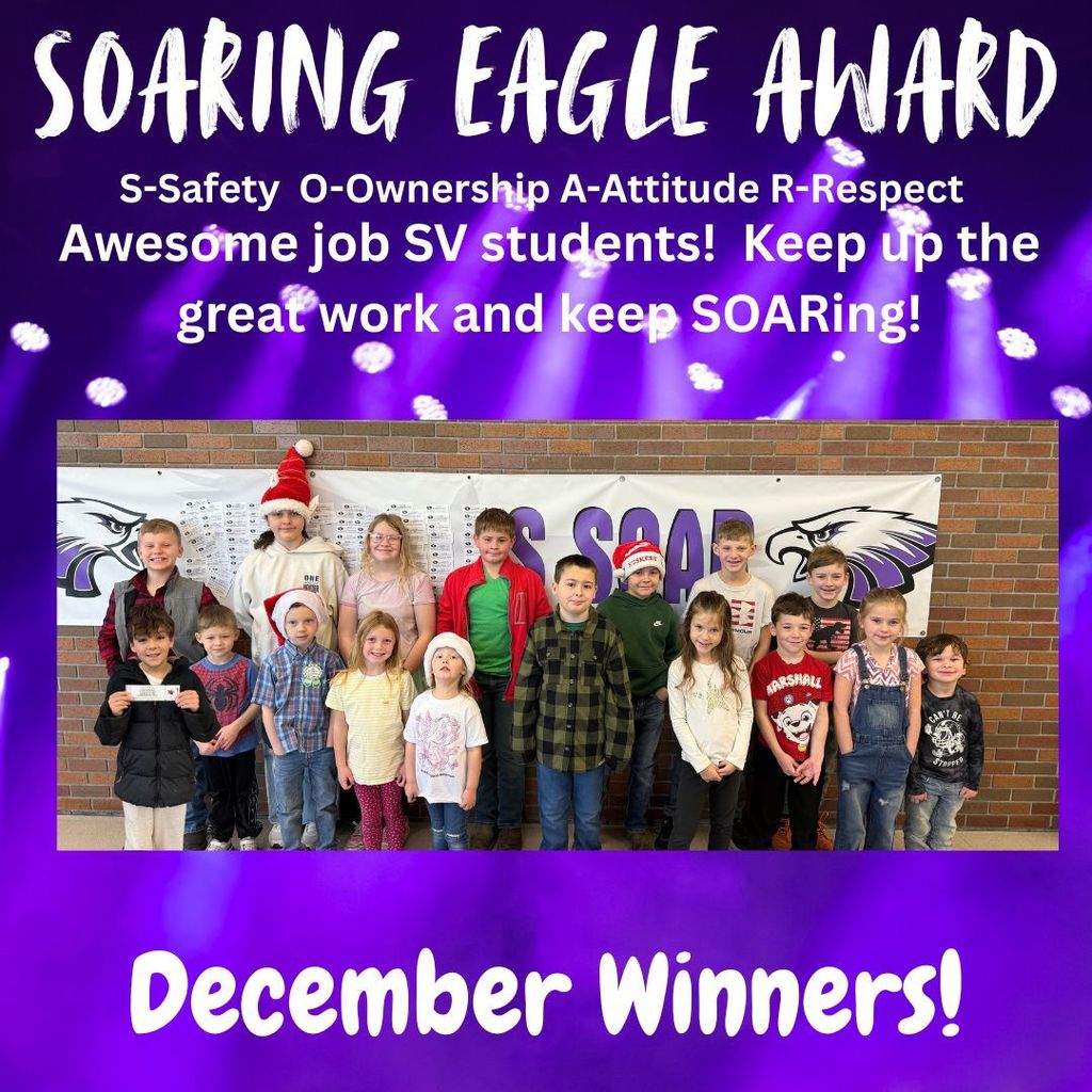 Soaring Eagle Winners for December