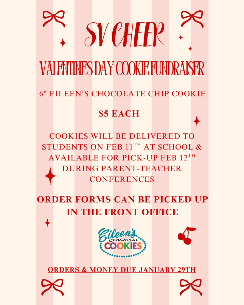 SV Cheer Valentine's Day Cookie Fundraiser!