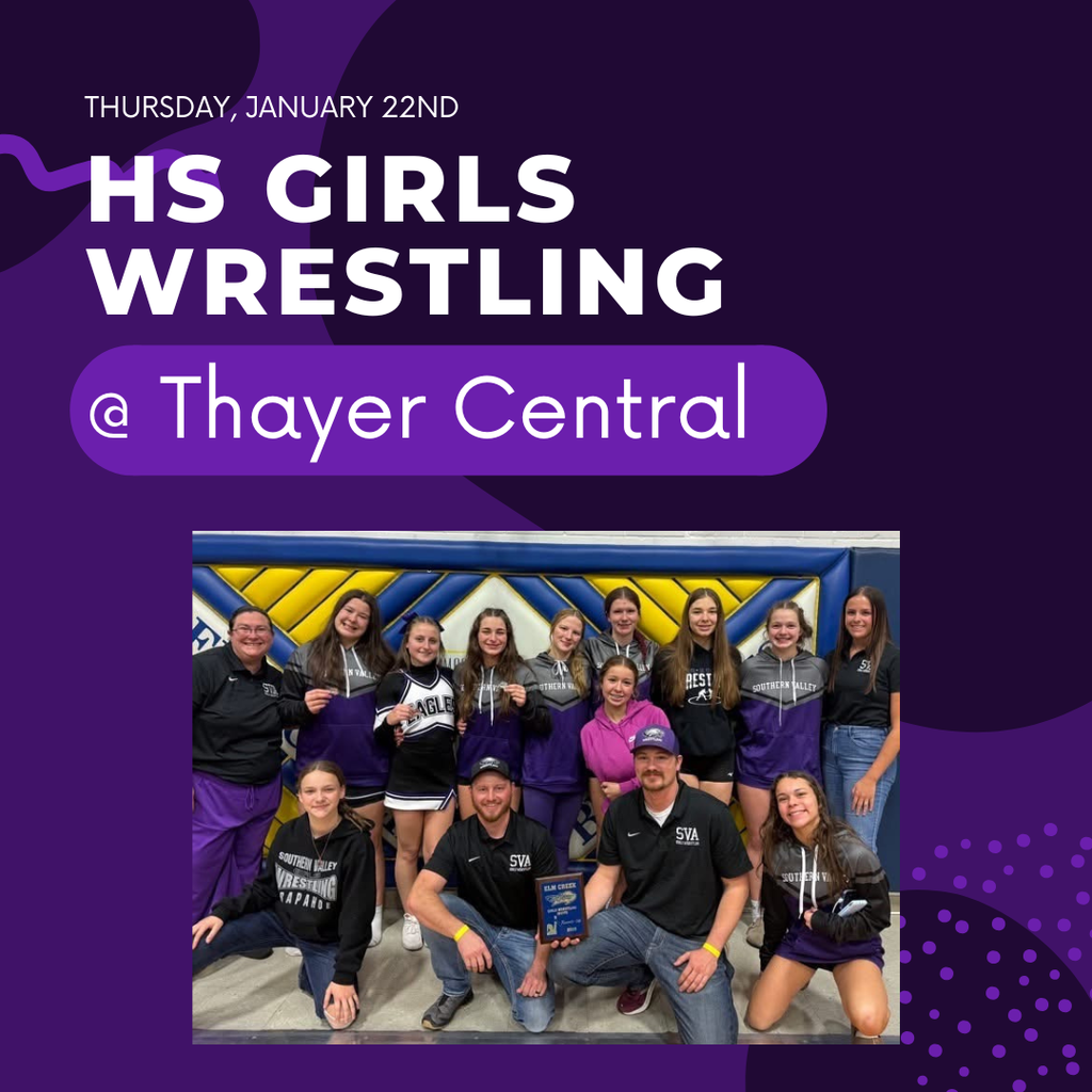 HS Girls Wrestling @ Thayer Central (3:00 pm)