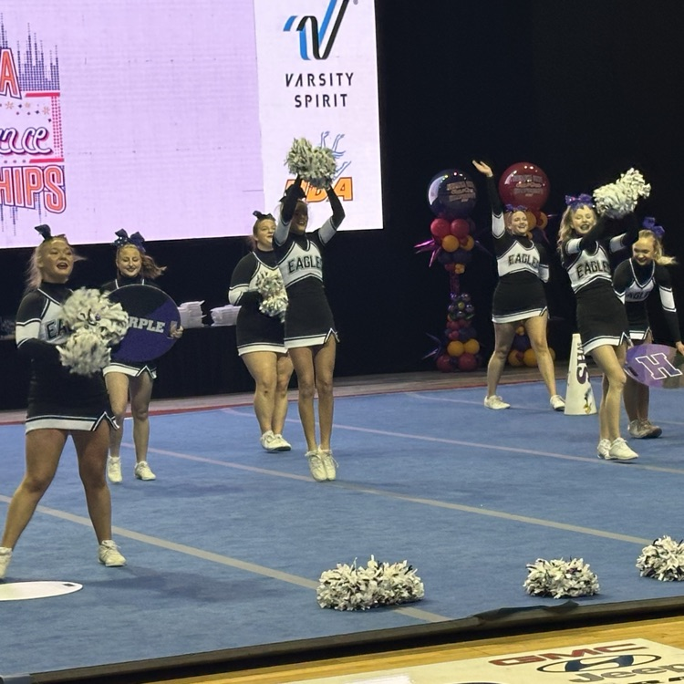 everyone on the cheer team cheering