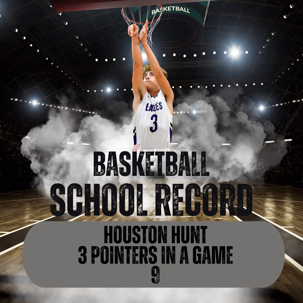 Houston school record with 9 made 3 pointers tonight vs Axtell