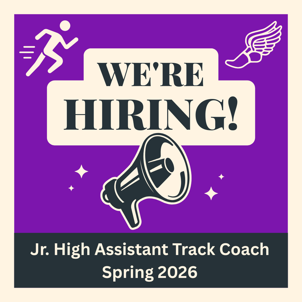advertisement of hiring a JH track coach position for this spring.