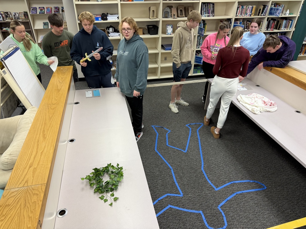 Sophomores checking out the clues