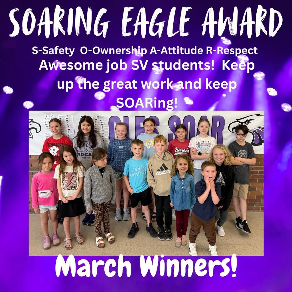Soaring Eagle Winners for March