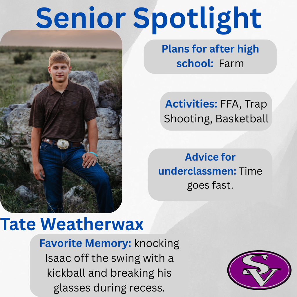 Tate Weatherwax profile class of 2026