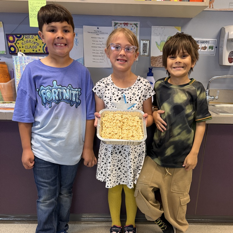 First graders made Rice Krispie treats!