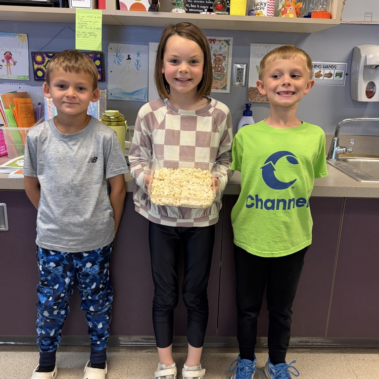 First graders made Rice Krispie treats!