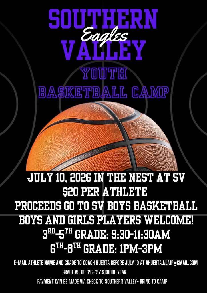 2026 summer basketball youth camp flyer