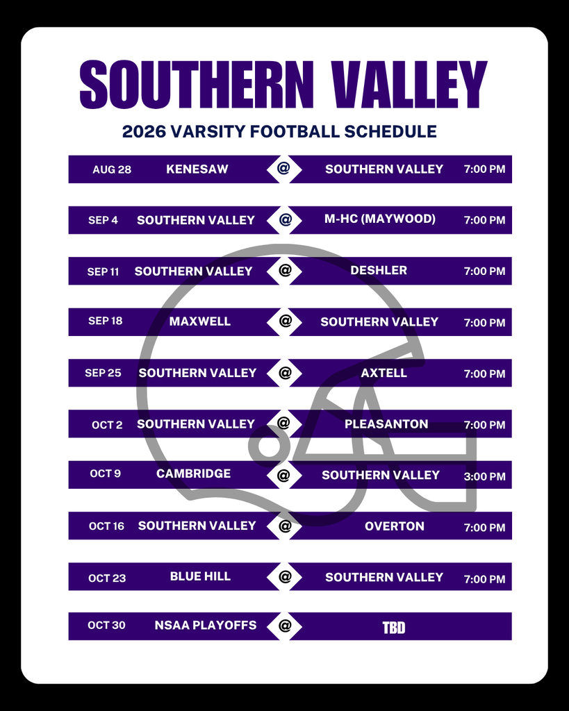 2026 SV varsity football schedule