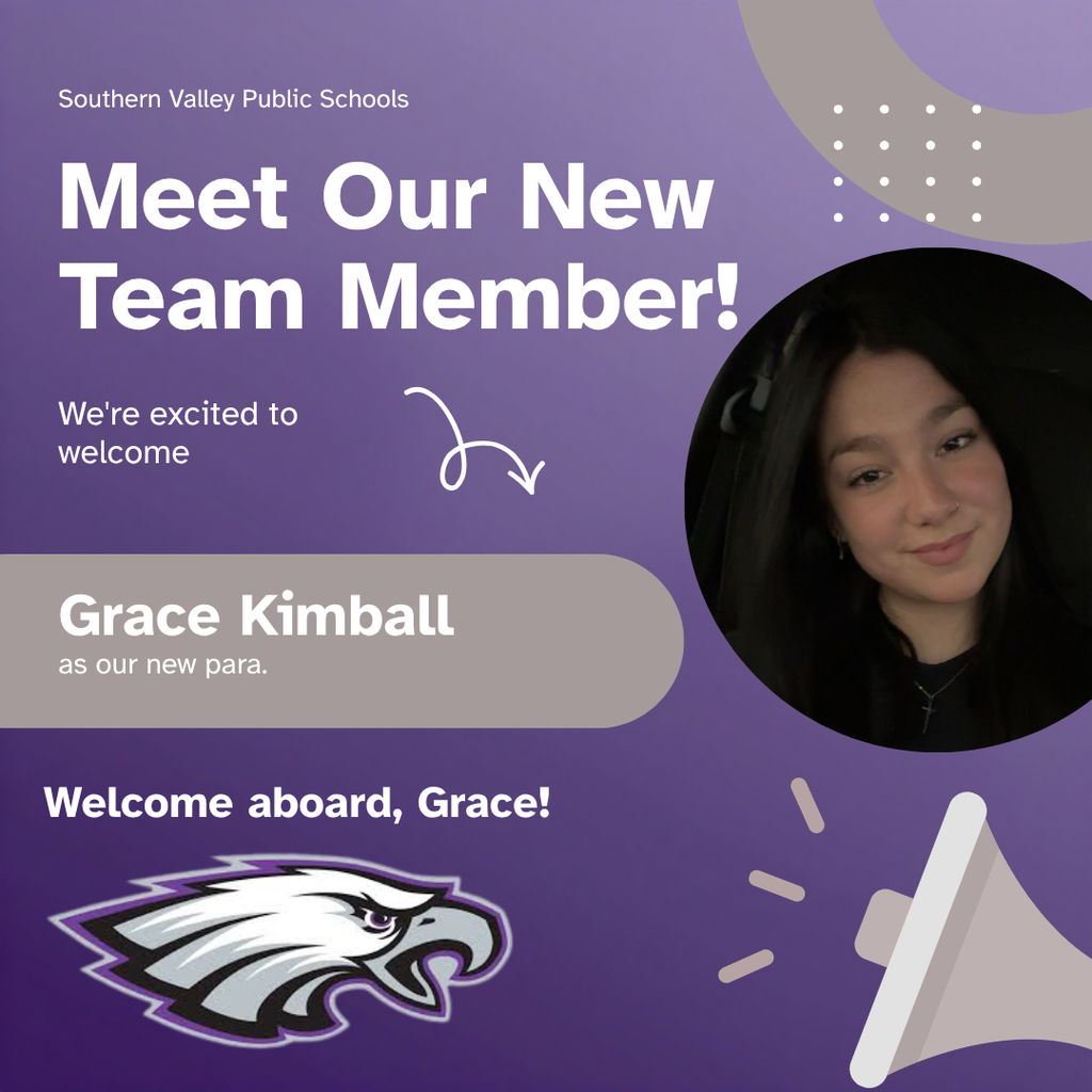 Welcome Grace Kimball to the Southern Valley.