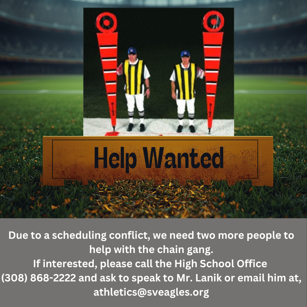 Help Wanted for the Chains this Friday.