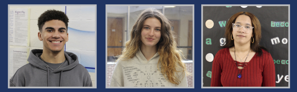 three student portaits