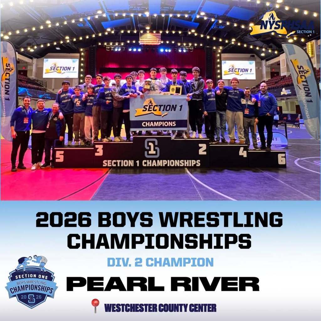 pearl river wrestling wins 2026 section one championship