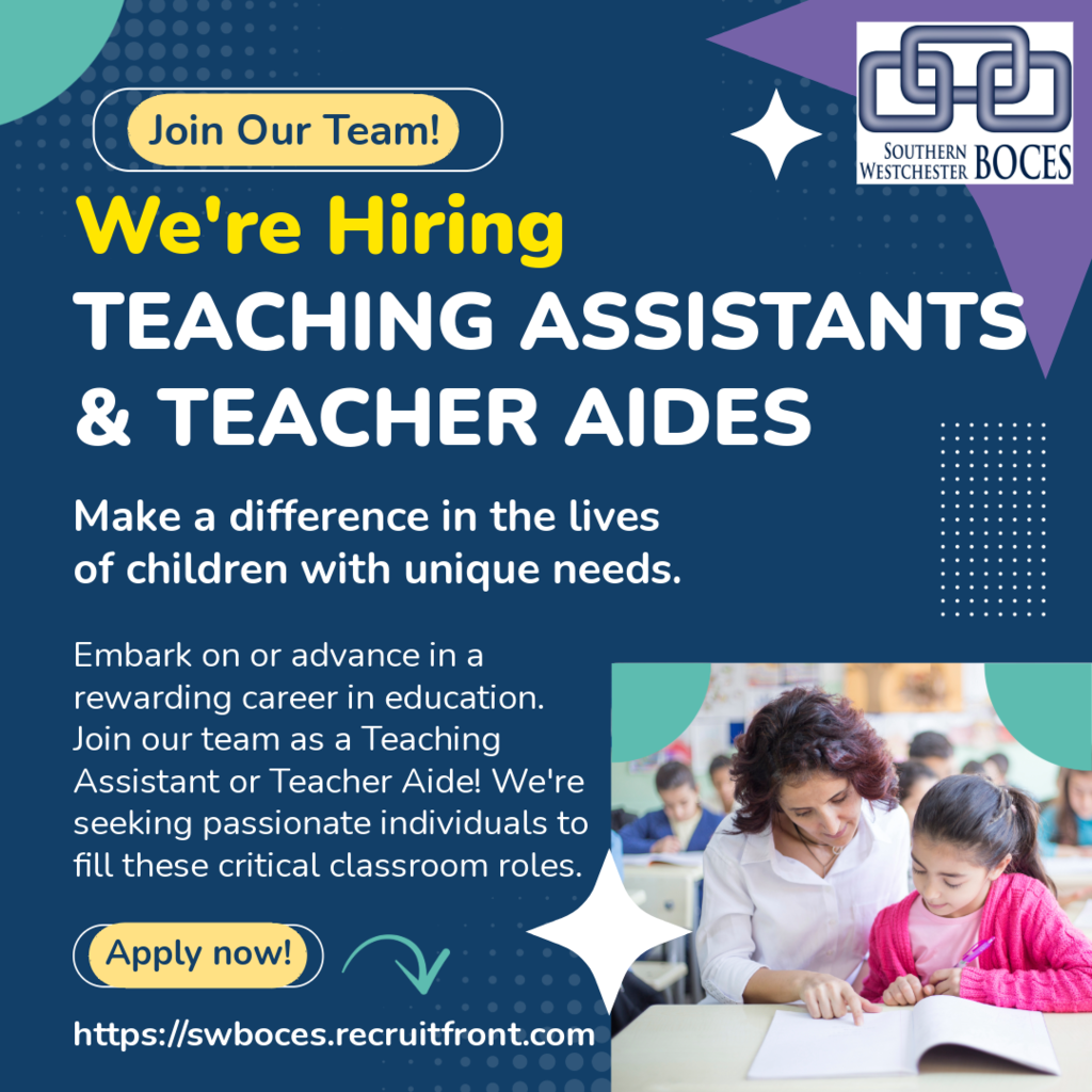 We're hiring Teaching Assistants and Teacher Aides. Make a difference in the lives of children with unique needs. Apply now!