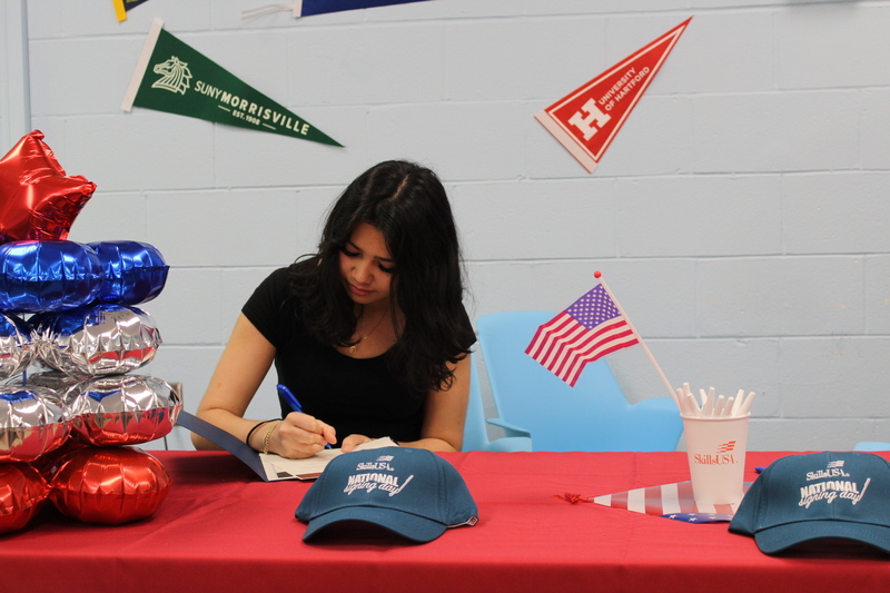 Students at the Center for Career Services participated in SkillsUSA National Signing Day.