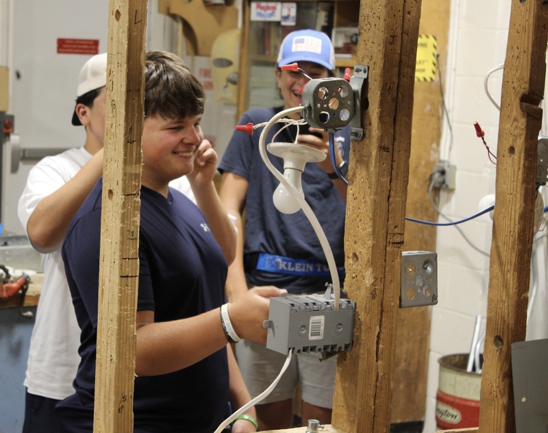 Electrical Construction students learned the basics of electrical work.