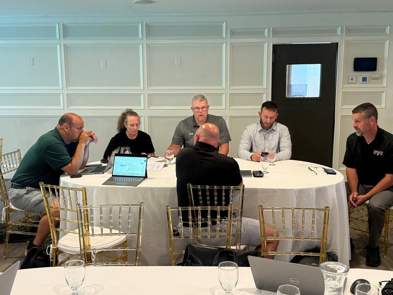 Athletic directors meet as part of Section One's new professional learning series.