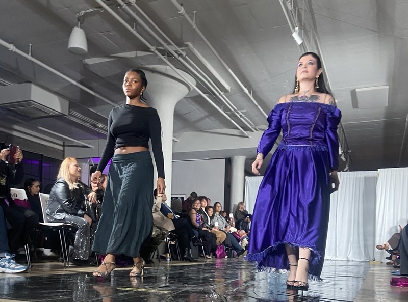 Student designers walked the runway with their designs at Fashion Night Out Westchester.
