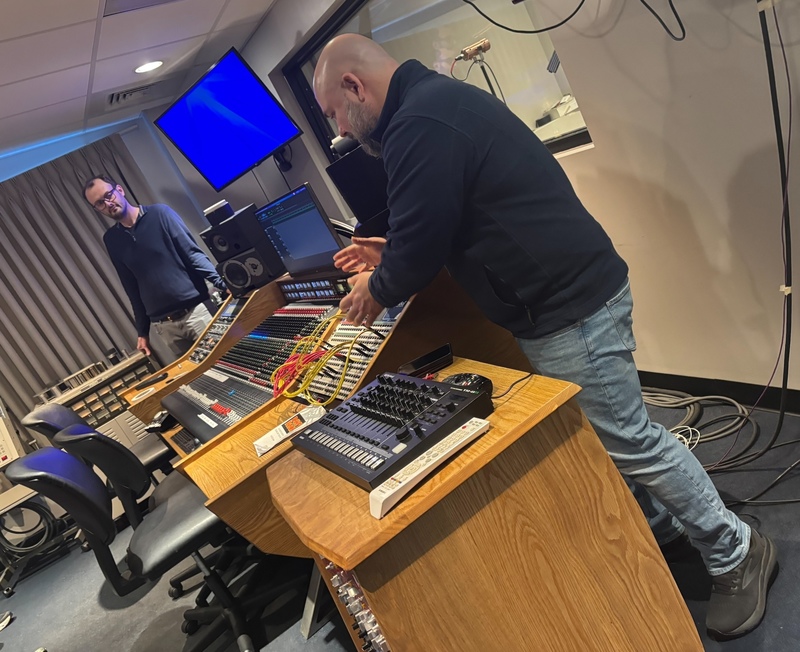 Audio Production students visited the program at the University of New Haven.