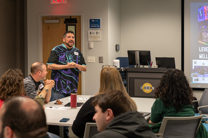 Rep from ESSEF esports organization leads a breakout session