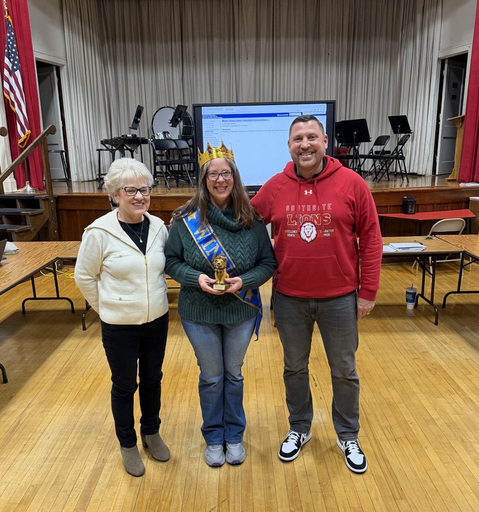 Stacy Dickerson with Mrs. Hatfield and Mr. Duty