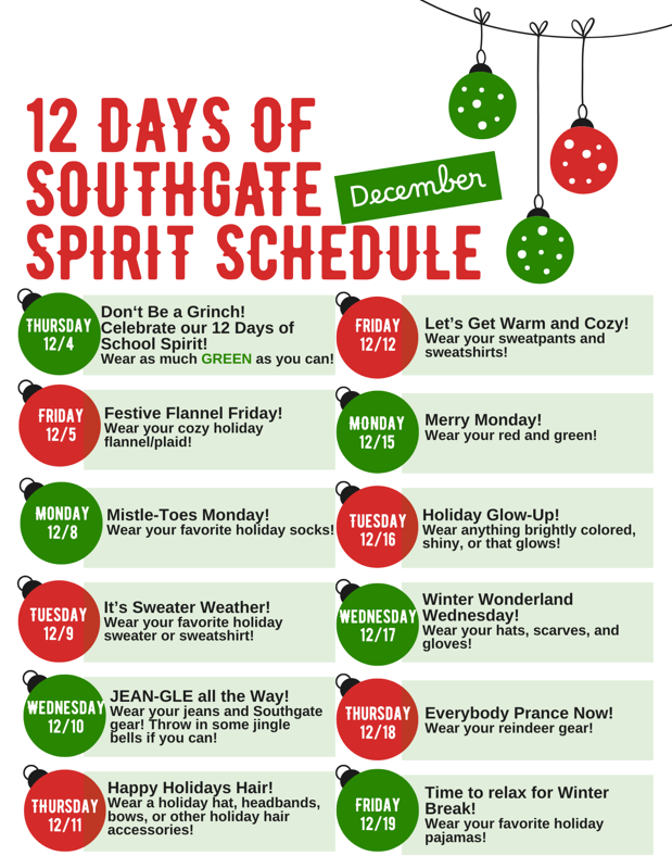 12 Days of Southgate Spirit