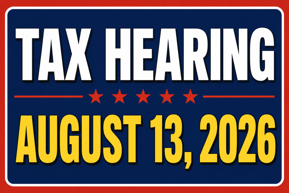 TAX RATE HEARING