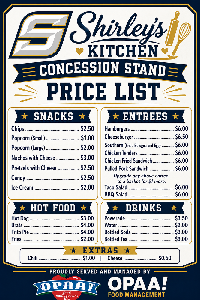 Concession Menu