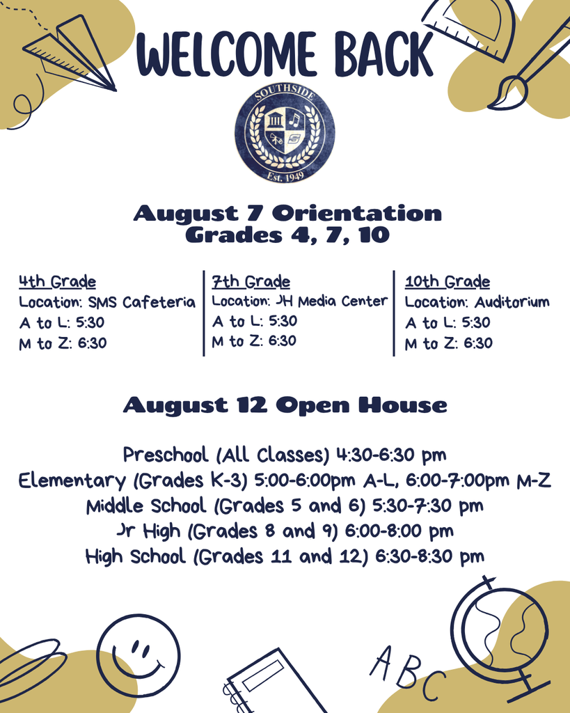 Picture of orientation and open house information