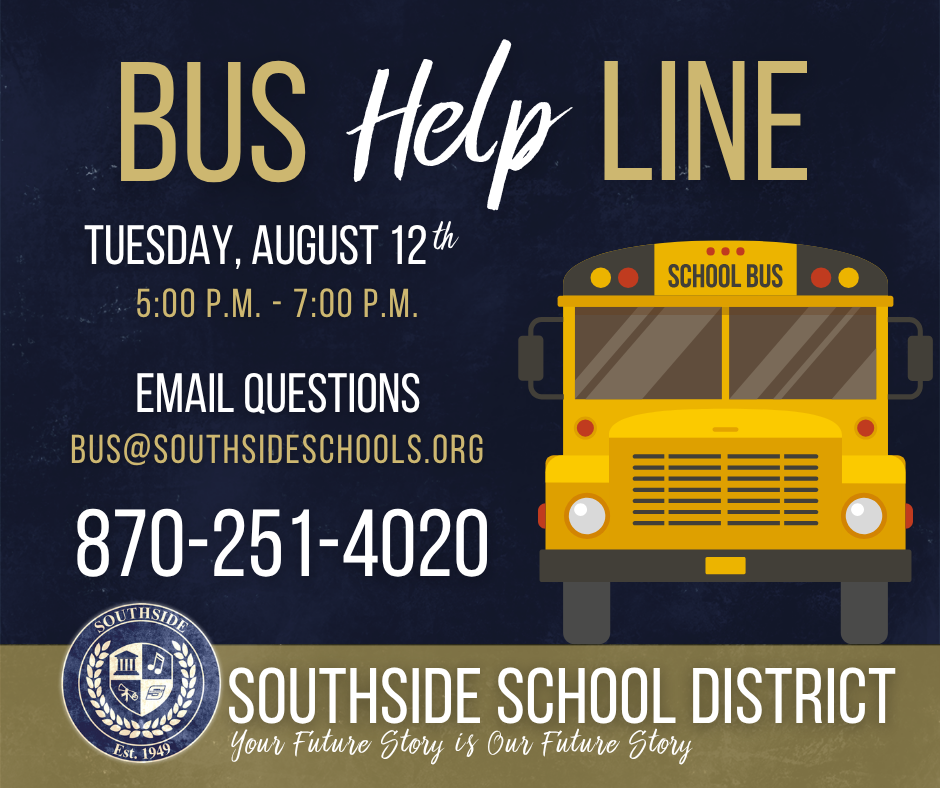 Picture of Bus Help Line notice