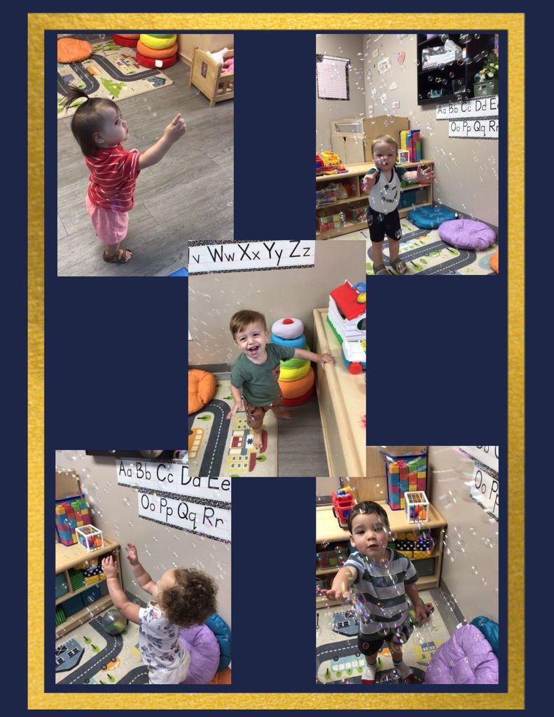 toddlers playing with bubbles