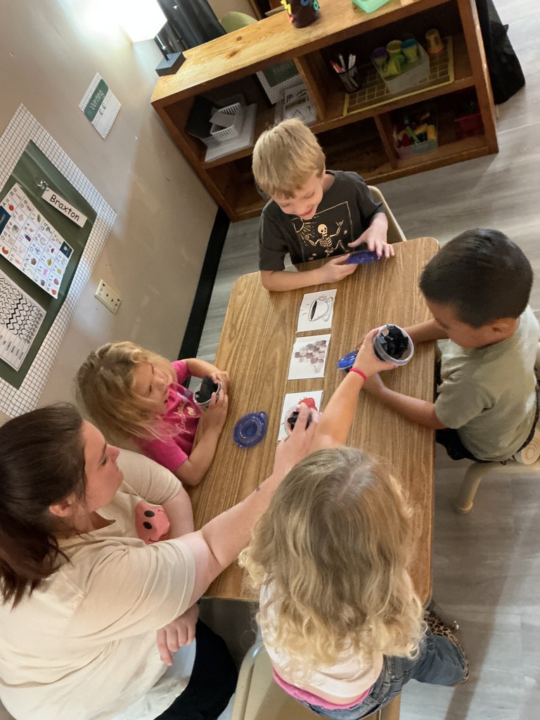 Children using senses